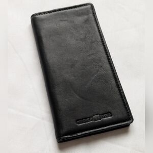 Geoffrey Beene Black Leather Long Wallet Card Holder